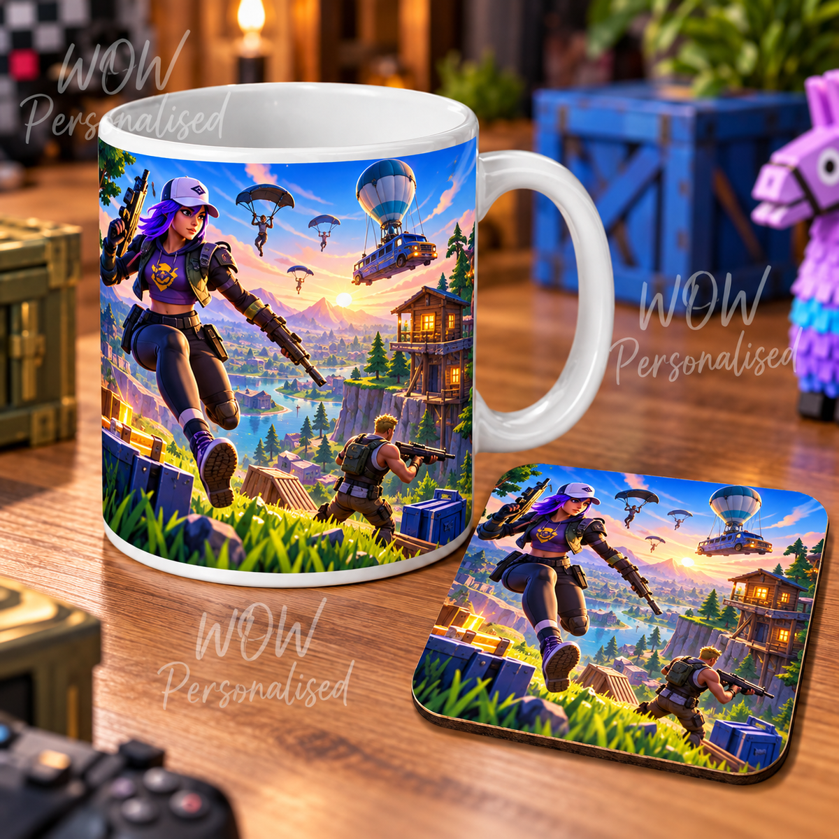 Fortnite Mug & Coaster Set | Gaming Gift for Fortnite Fans