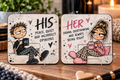 Funny His & Hers Coaster Set | Novelty Couple Gift