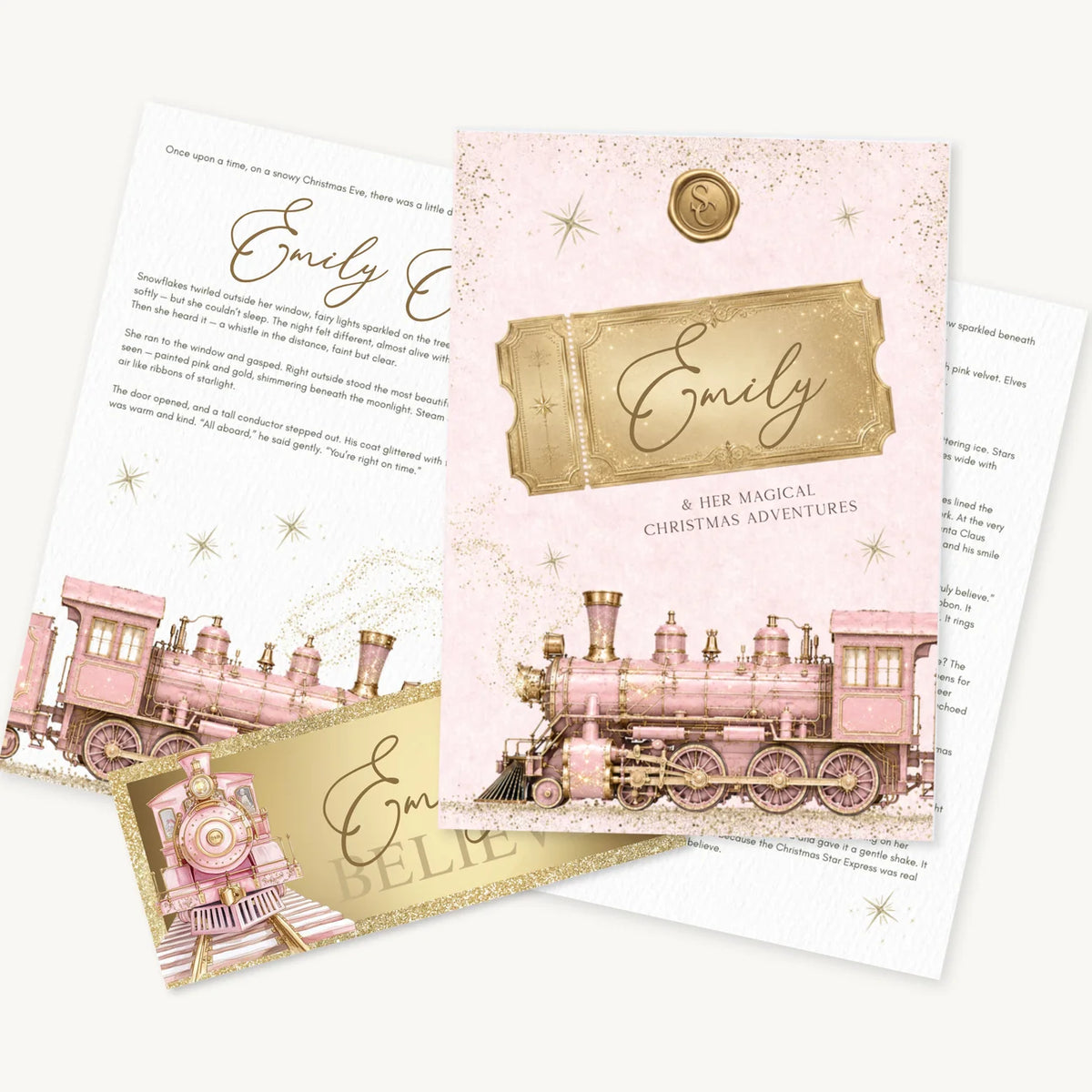 CHRISTMAS STORY - NORTH POLE EXPRESS & GOLDEN TICKET - NAVY