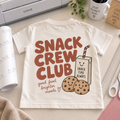 Snack Crew Club Kids T-Shirt | Cute Unisex Foodie Tee