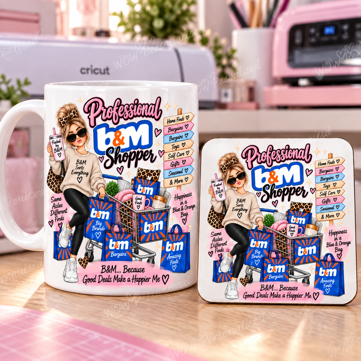 Professional B&M Shopper Mug & Coaster Set | Funny Gift