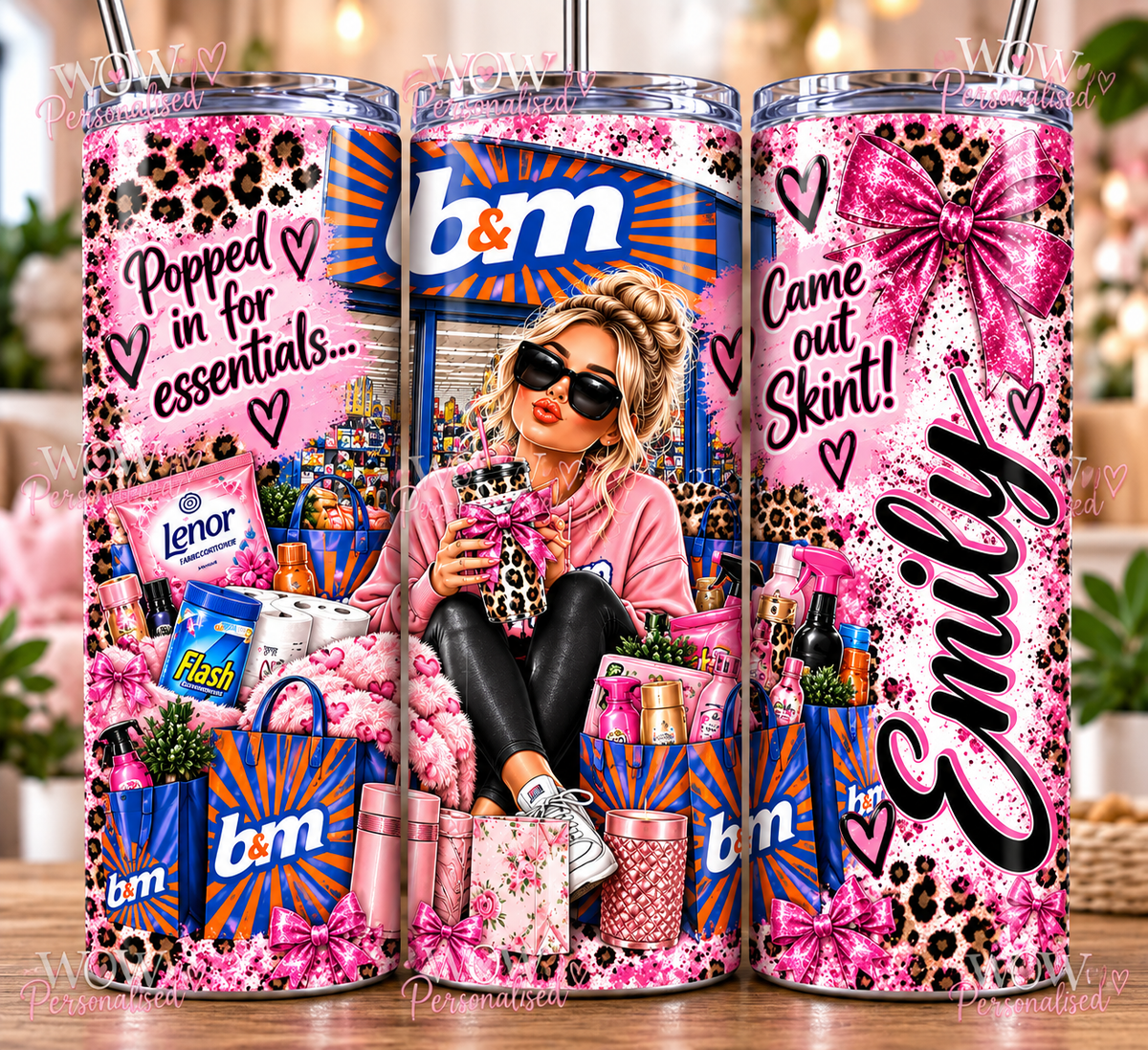 B&M Shopping Addict Personalised 20oz Tumbler | Funny Gift
