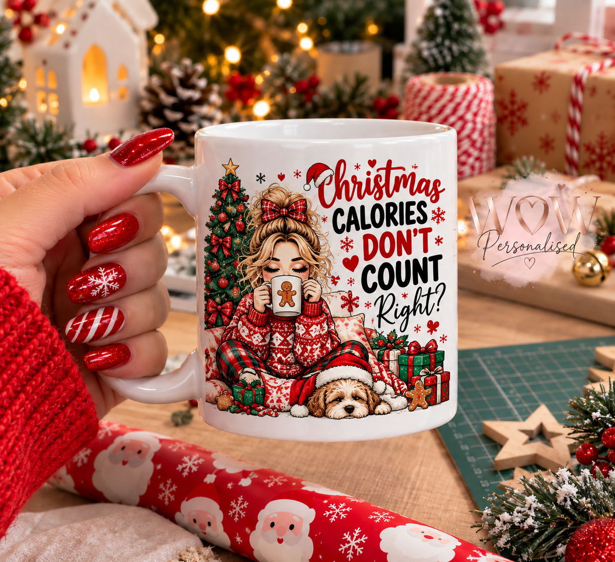 Christmas Calories Don’t Count Mug | Funny Christmas 11oz Mug