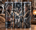 Vikings Inspired 20oz Skinny Tumbler | Viking Warrior Travel Cup