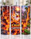 Minecraft Lava Chicken 20oz Skinny Tumbler | Gaming Tumbler Cup | Lava Chicken Design