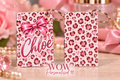 Personalised Pink Leopard Name Key Ring | Custom Double-Sided Keyring